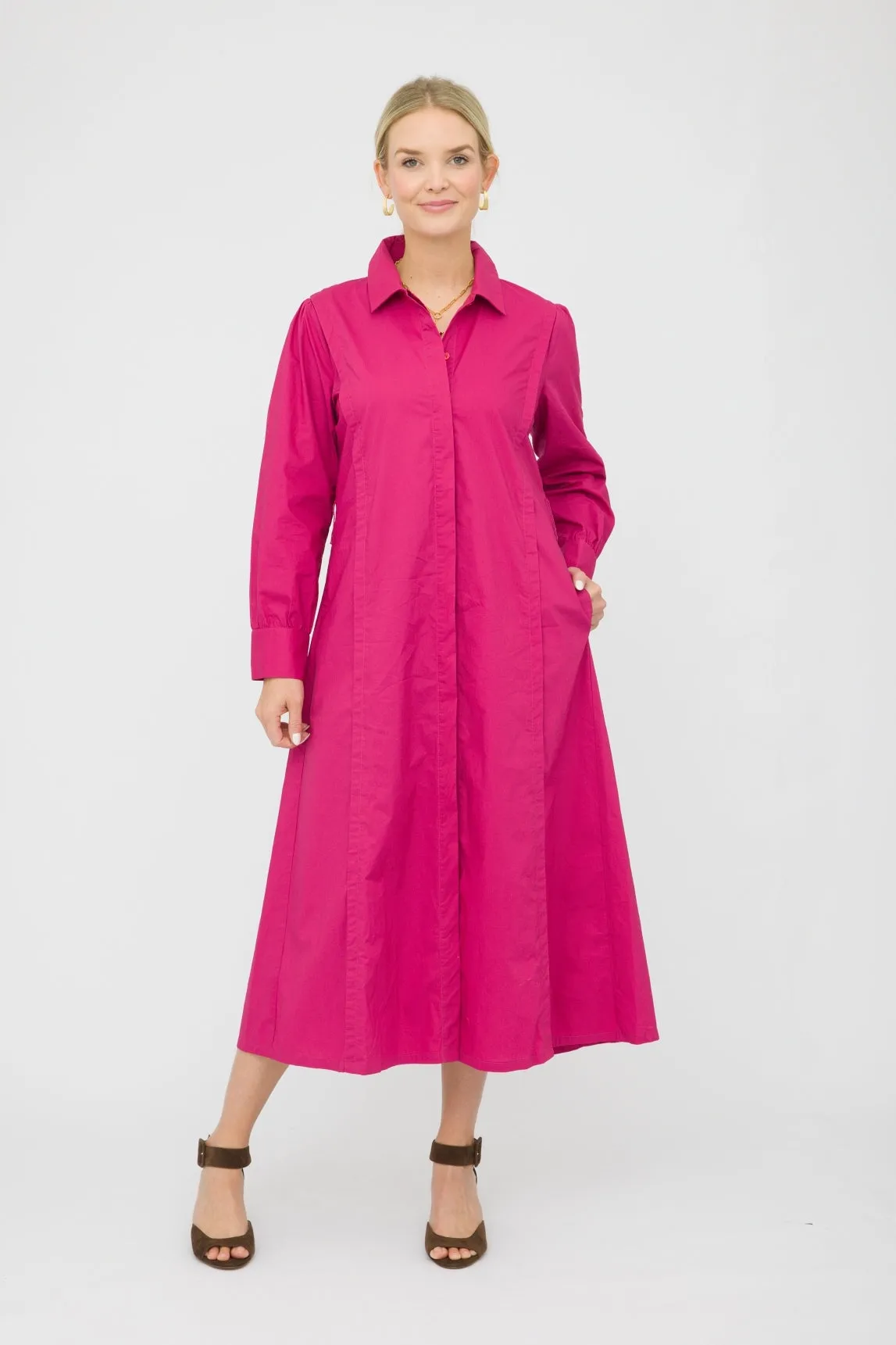 48" Long Sleeve Shirtdress with Belt