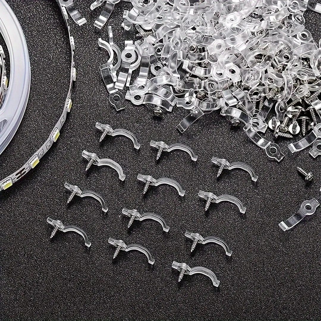 50pcs LED Strip Light Mounting Brackets Simplify Installation IndoorOutdoor Use