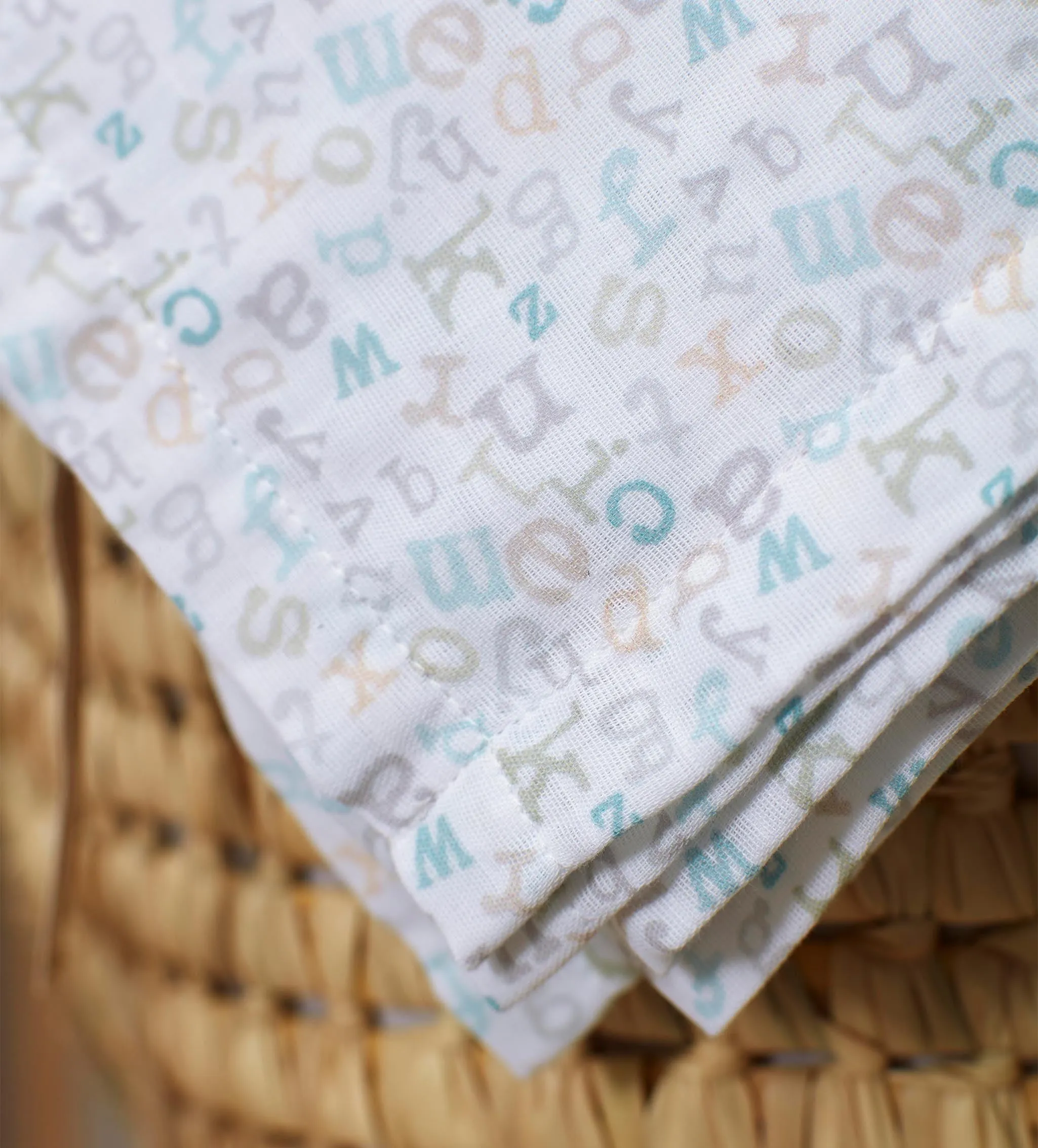 ABC 100% Organic Cotton Muslin Swaddle Blanket