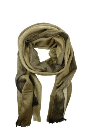 Alpaca Wrap Striped Multi Colour Mocha