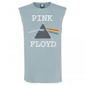 Amplified Mens Dark Side Of The Moon Pink Floyd Sleeveless Tank Top