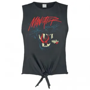 Amplified Womens/Ladies Maneater Hall and Oates Front Tie Tank Top