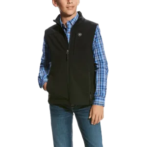 Ariat Boy's Vernon 2.0 Black Stretch Softshell Vest