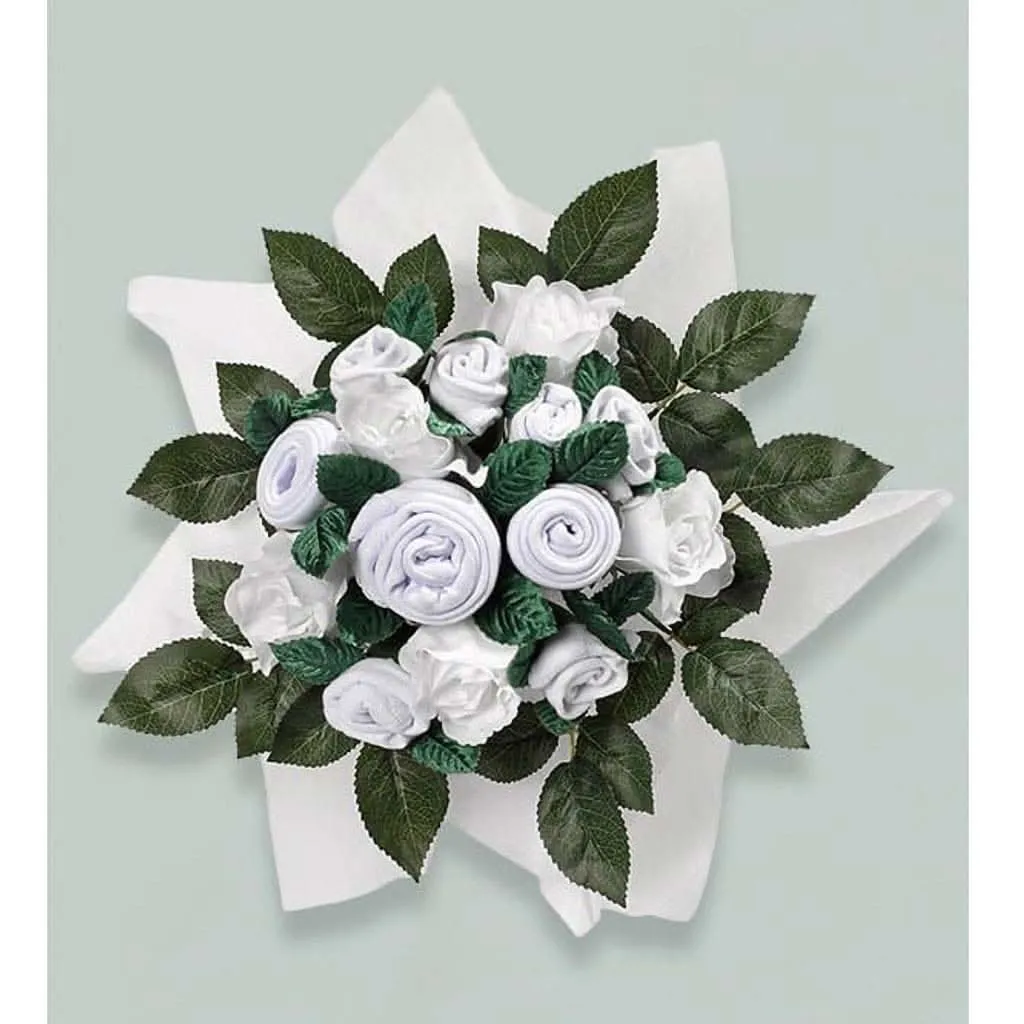 Babyblooms Hand Tied Baby Clothes Bouquet