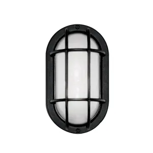 Bulkhead Outdoor LED Wall Light Aluminum Bezel & Ribbed Glass Lens Light Fixture (6-Pack)