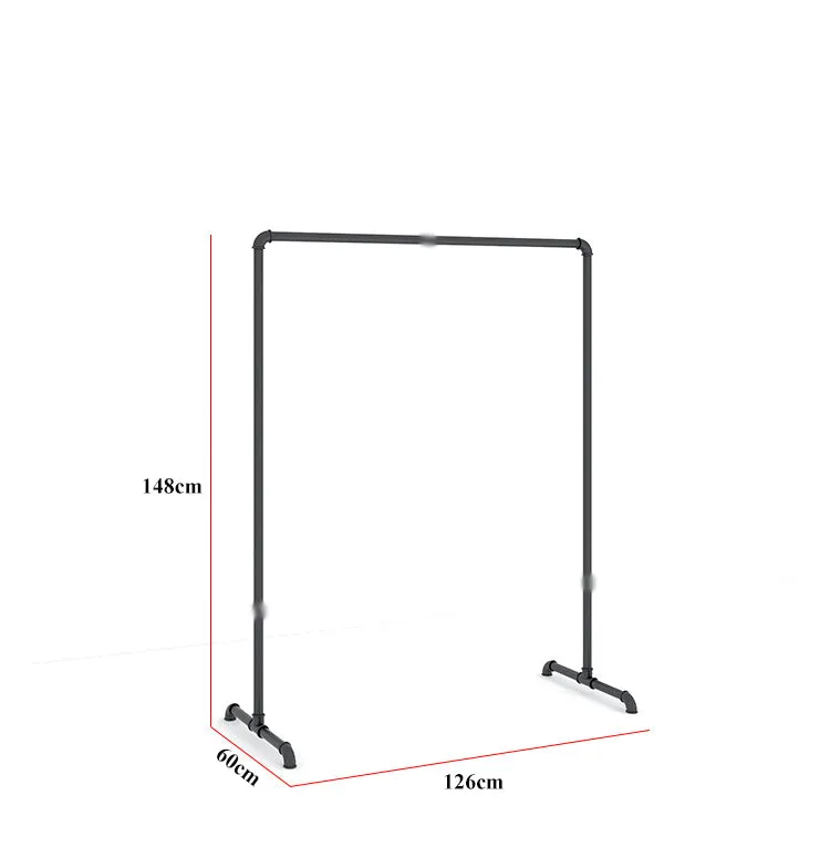 Industrial Pipe Clothing Rack 126(L)X148CM(H)