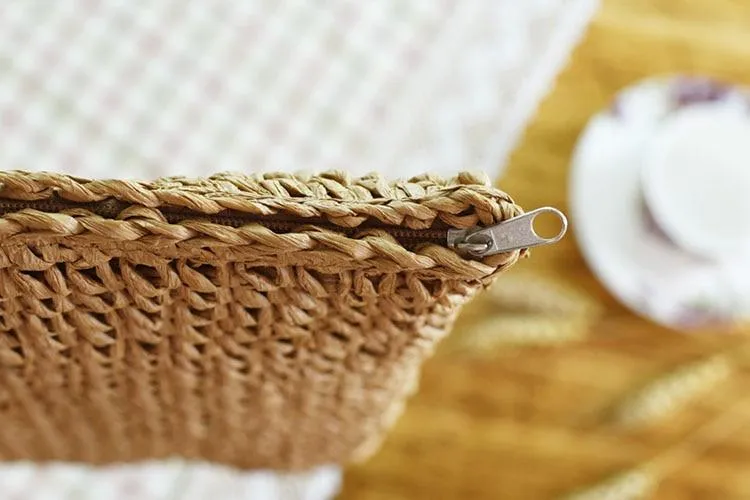 Light Brown Handmade Summer Beach Bag