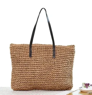 Light Brown Handmade Summer Beach Bag