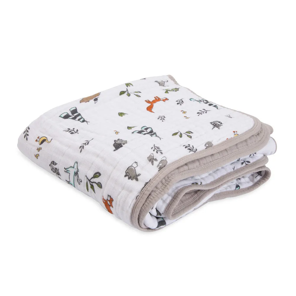 Little Unicorn - Muslin Quilt Blanket - Forest Friends