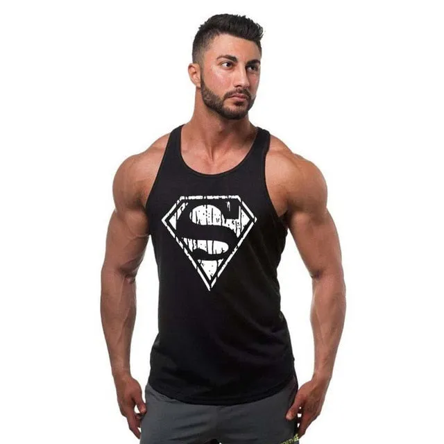 Men Fitness Singlet Sleeveless Shirt Cotton Muscle Guys Brand Undershirt for Boy Vest Gyms Clothing Bodybuilding Tank Top