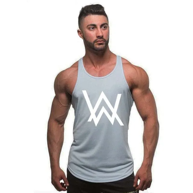 Men Fitness Singlet Sleeveless Shirt Cotton Muscle Guys Brand Undershirt for Boy Vest Gyms Clothing Bodybuilding Tank Top