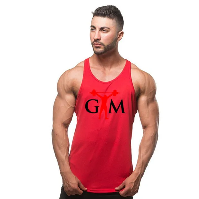 Men Fitness Singlet Sleeveless Shirt Cotton Muscle Guys Brand Undershirt for Boy Vest Gyms Clothing Bodybuilding Tank Top