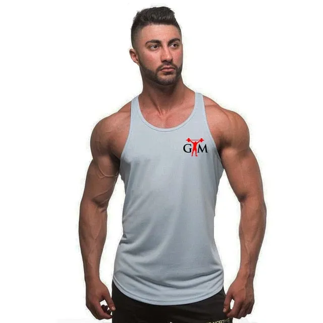 Men Fitness Singlet Sleeveless Shirt Cotton Muscle Guys Brand Undershirt for Boy Vest Gyms Clothing Bodybuilding Tank Top