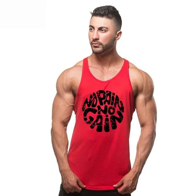 Men Fitness Singlet Sleeveless Shirt Cotton Muscle Guys Brand Undershirt for Boy Vest Gyms Clothing Bodybuilding Tank Top