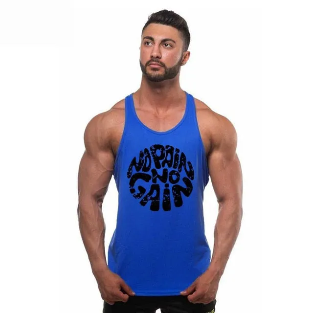 Men Fitness Singlet Sleeveless Shirt Cotton Muscle Guys Brand Undershirt for Boy Vest Gyms Clothing Bodybuilding Tank Top