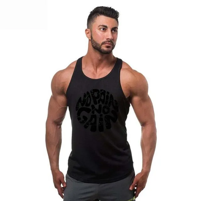 Men Fitness Singlet Sleeveless Shirt Cotton Muscle Guys Brand Undershirt for Boy Vest Gyms Clothing Bodybuilding Tank Top