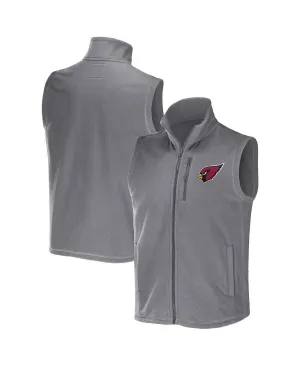 Men's nfl x darius rucker collection by gray arizona cardinals full length zip fleece vest Fanatics ,  grey