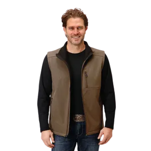 Roper Men's Heather Mocha Soft Shell Brown Vest