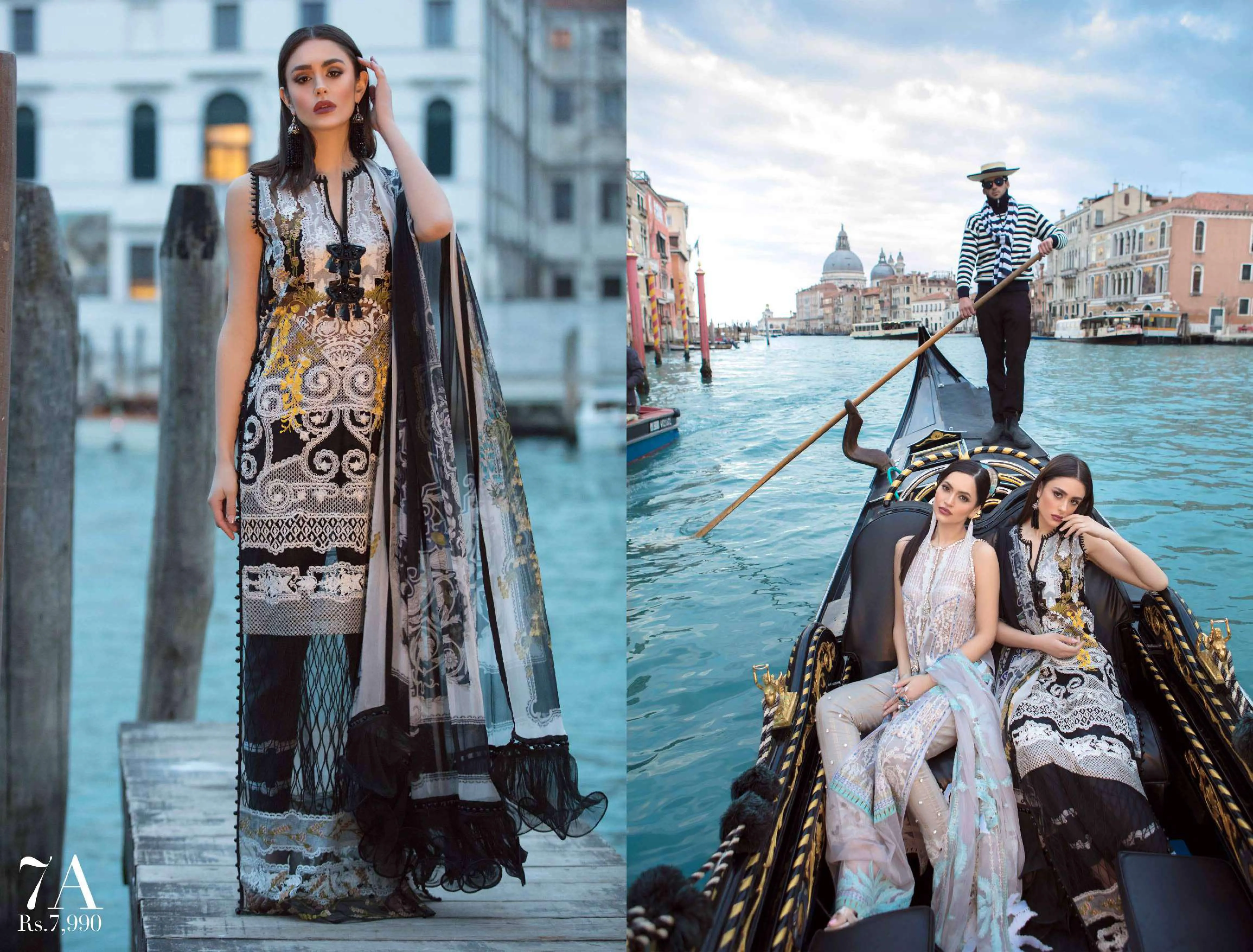 Sana Safinaz Luxury Lawn Collection 2019 – 7A - Venezia