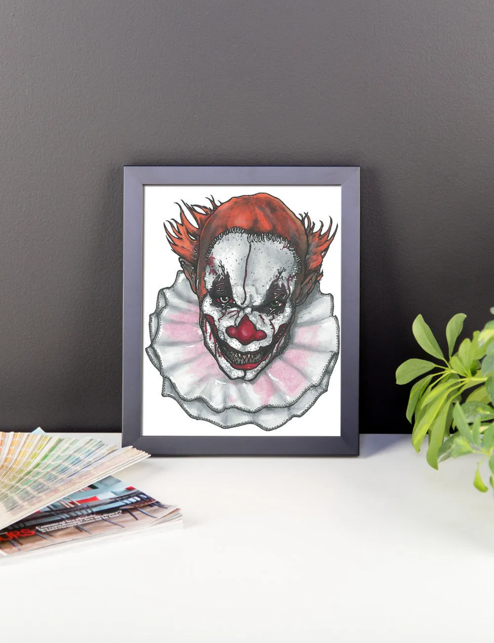 Scary Clown by Robert Bowen Framed Photo Paper Poster