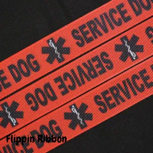 Service Dog Ribbon - 7/8 inch Printed Grosgrain