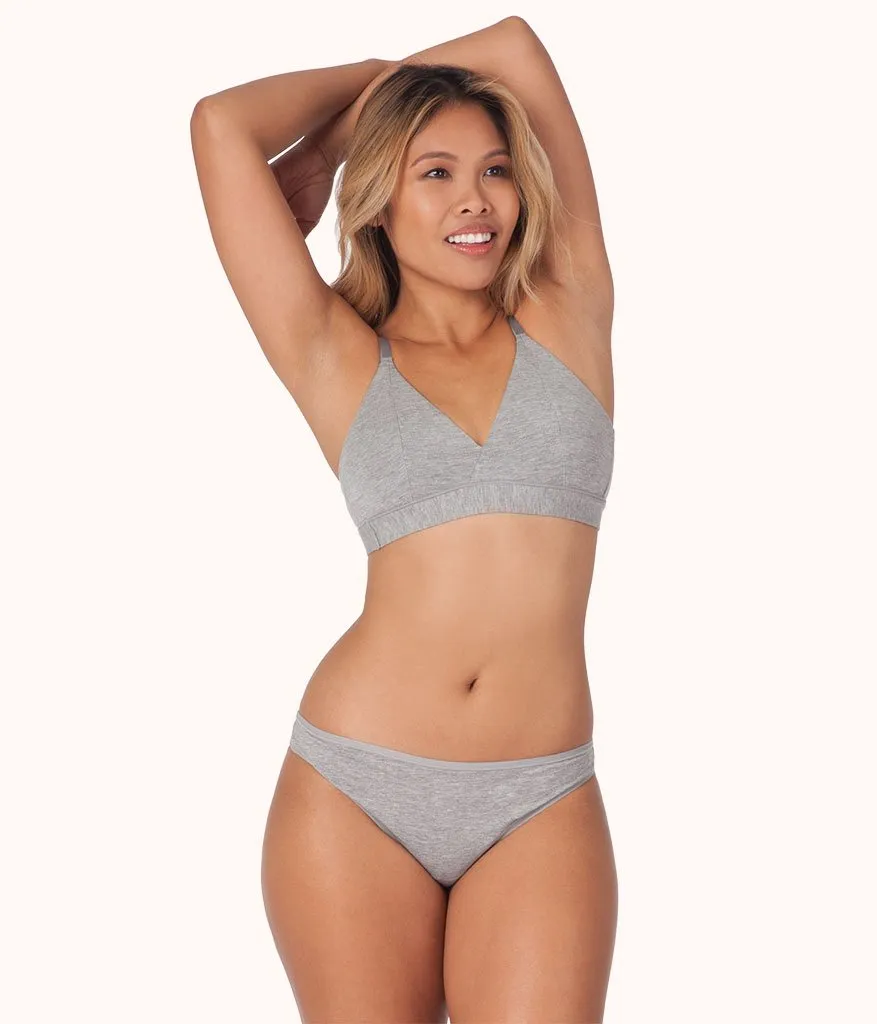 The Cotton Thong Bundle: Heather Gray/Jet Black/Black/White Mini Stripe