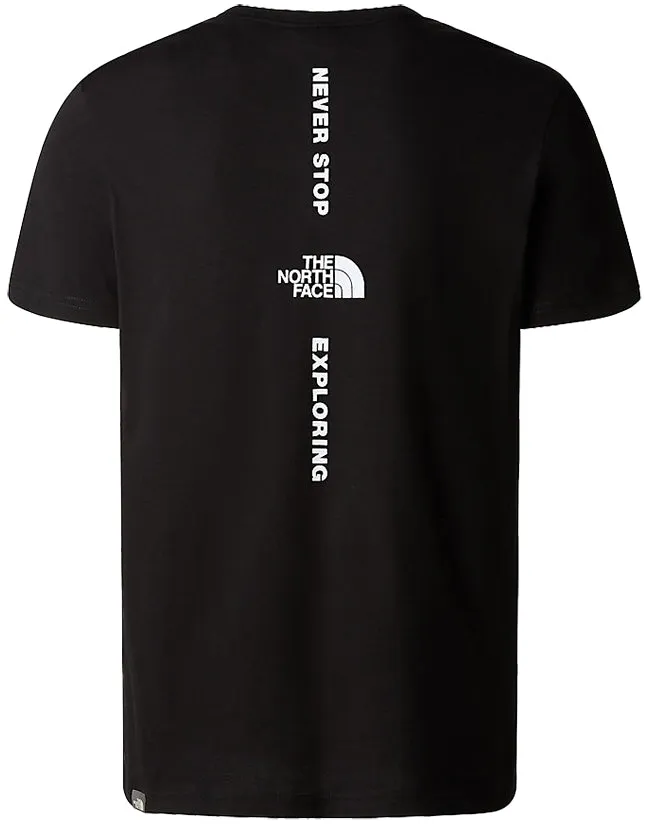 The North Face Mens Vertical NSE T Shirt Black White