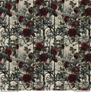 Victorian Gothic Garden 1 Printed Vinyl Sheet/Wrap