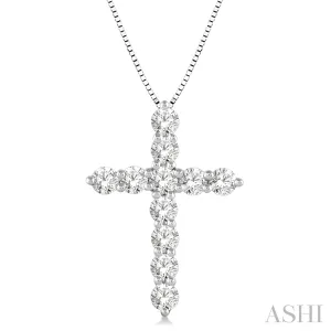 White Gold Diamond Cross Pendant