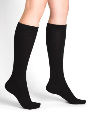 Wool Cashmere Socks Long Noir